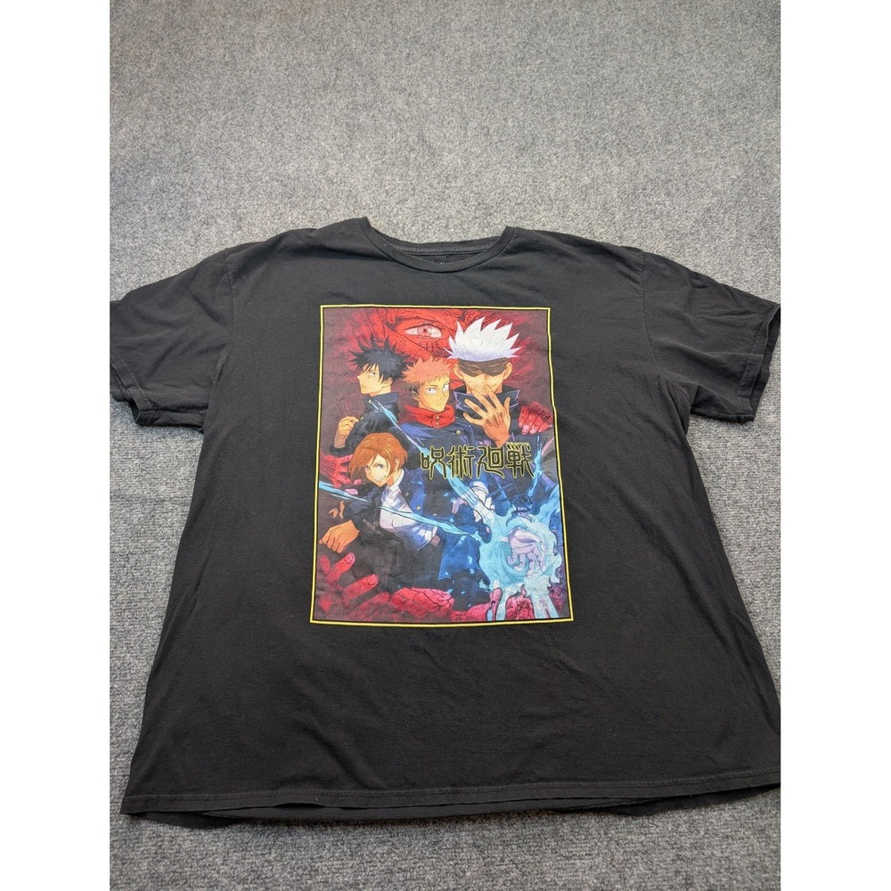 Jujutsu Kaisen‎ Shirt Mens 2XL Black Anime Yuji Gojo Graphic Tee Crunchyroll